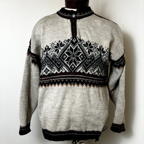Dale of Norway Sweater USA Olympic Games Quarter Zip Henley Norwegian Wool NWOT - Picture 1 of 15
